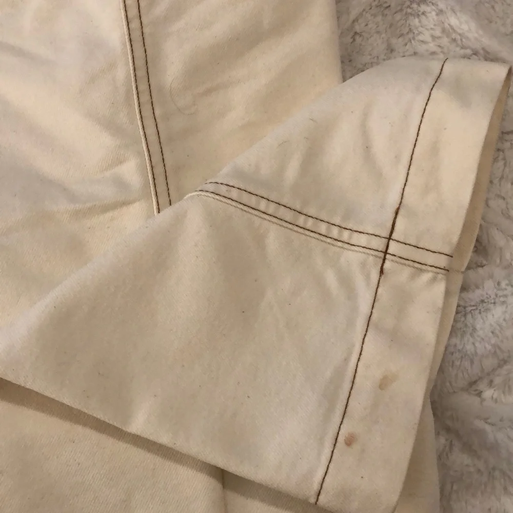 GAP LONG AND LEAN DENIM JEANS OFF WHITE SIZE 6